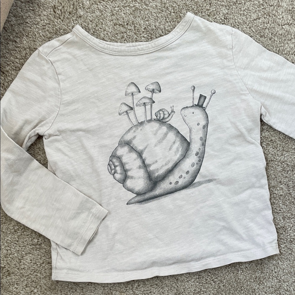 Long Sleeve Snail Mushroom Tee